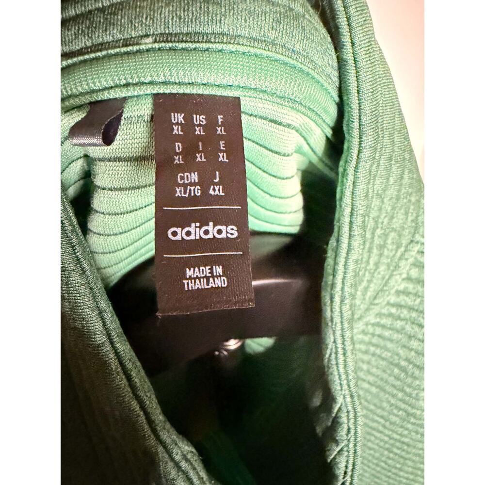 Adidas Textured Ribbed Quarter-Zip Pull Over - Picture 2 of 2